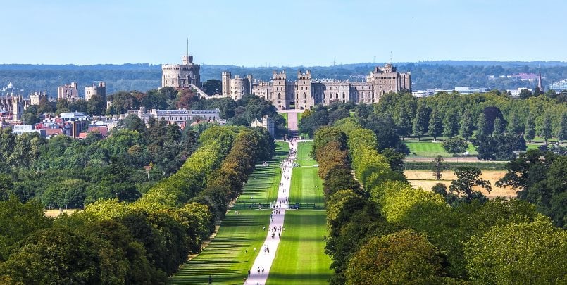 Aerial View of Windsor Castle