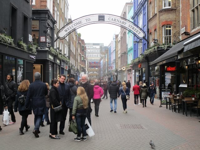 Carnaby Street in Soho, London