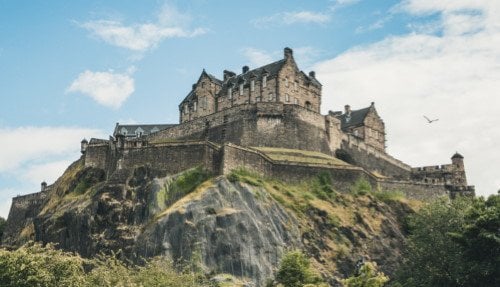 Edinburgh Castle on the hill 500