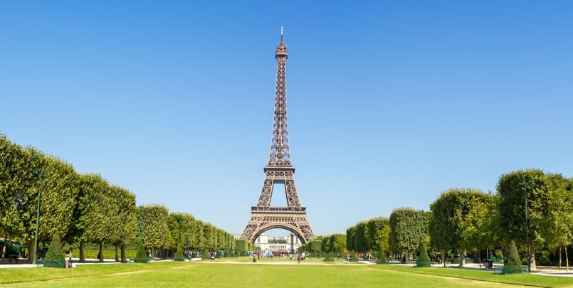 Paris Eiffel tower panorama France panoramic view travel