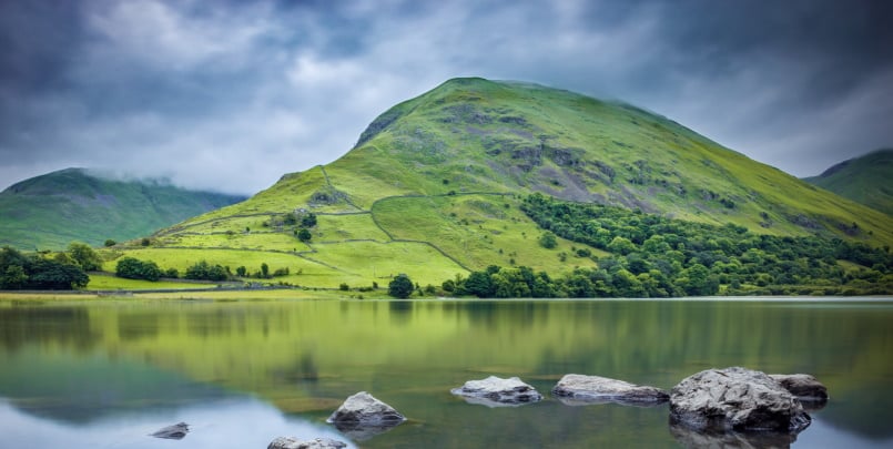 Stones in Water at the Shore of Cumbrian Lake