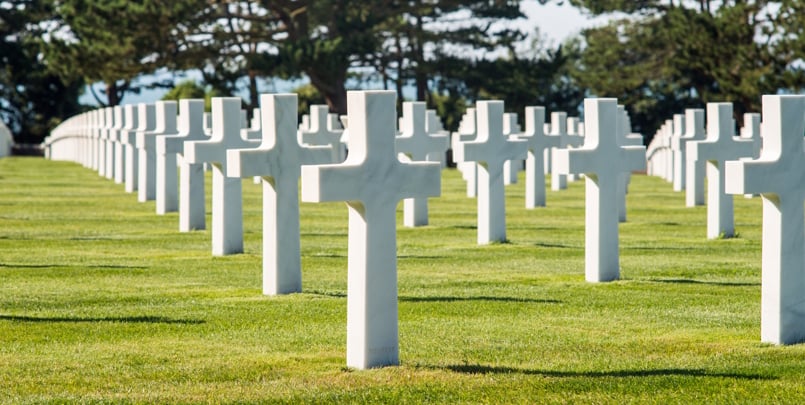 American War Cemetery near Omaha Beach, Normandy (Colleville-sur