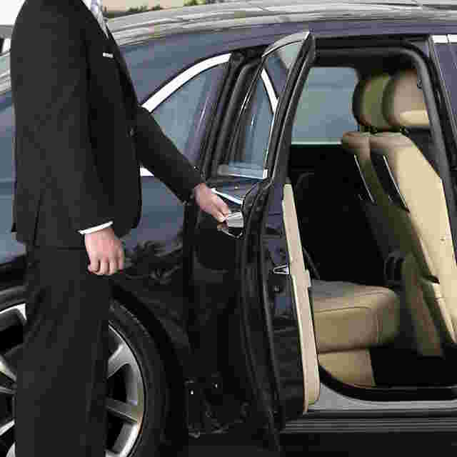 Driver opening car door