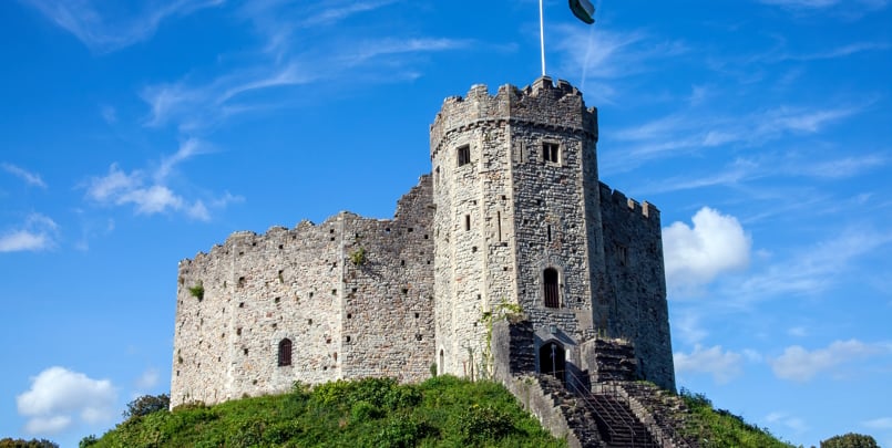Fortified tower built within Cardiff Castle