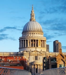 London St. Paul Cathedral UK at twilight