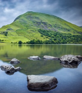 Stones in Water at the Shore of Cumbrian Lake